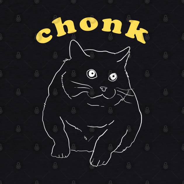 Funny Aesthetic Chonk Fat Cat by koolpingu